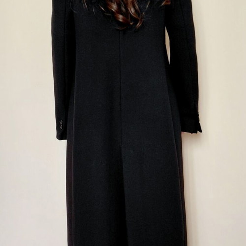 Maxi long wool blend coat Zara size M like new, black