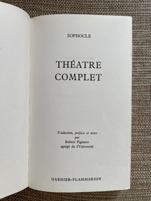 Sophocle Theatre complet μεταχειρισμένο από Robert Pignarre