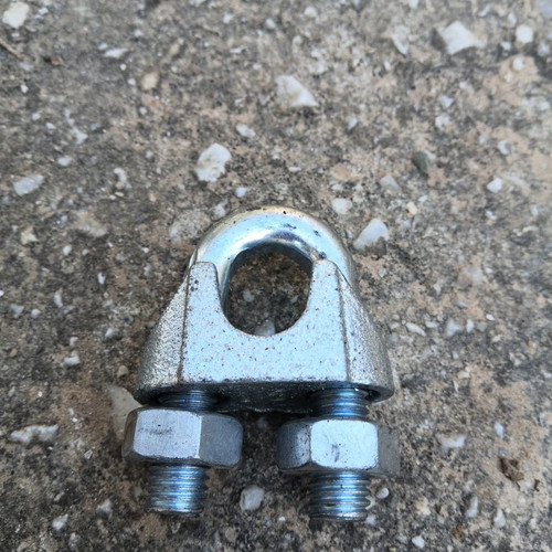 Wire rope clamps 14mm new set of 40 galvanized with M10 nuts