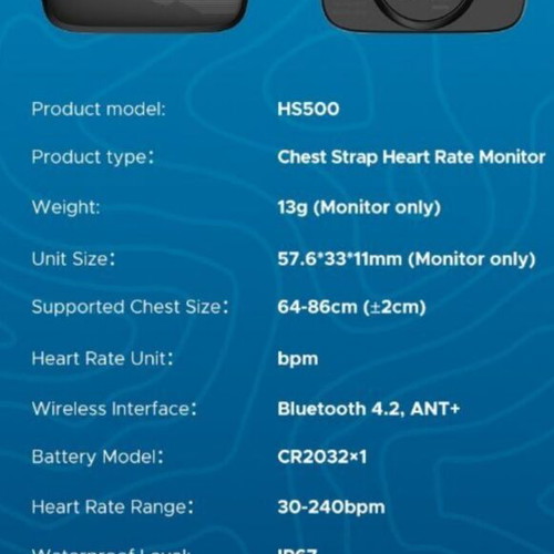 Heart Rate Monitor HS500 new