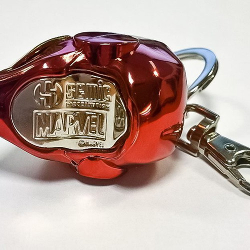 Semic Marvel Iron Man Helmet metal keychain new, 5 cm