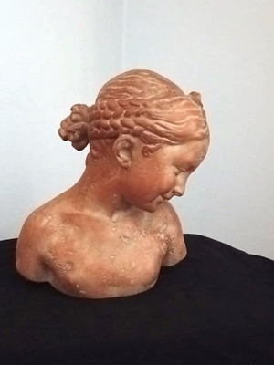 Vintage Italian Ceramic Bust Paolo Marioni French Girl's Bust like new