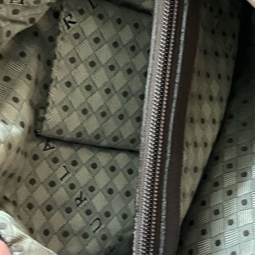 Furla shoulder bag leather brown and silver like new