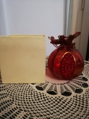Glass pomegranate new 10x13