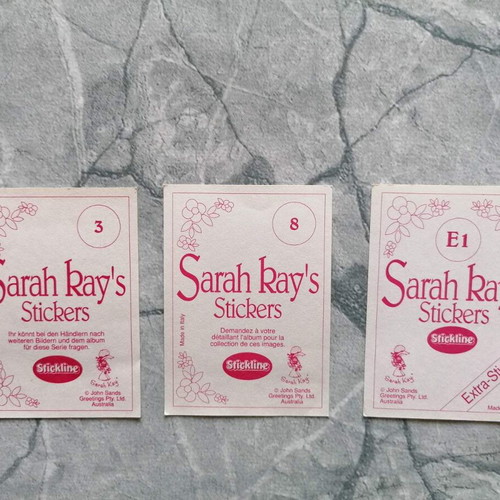 Sarah Kay 3 stickers like new