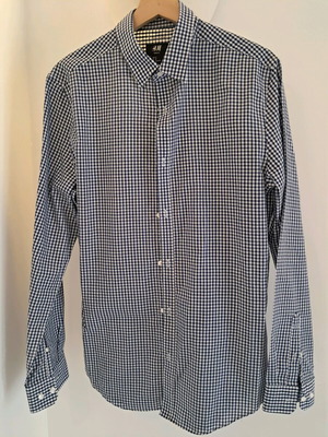 H&M men's shirt medium like new, white and blue