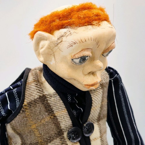 Antique handmade doll Quasimodo from Notre Dame used
