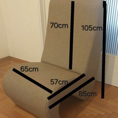 Handmade armchair olive with waterproof fabric like new
