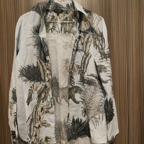 Massimo Dutti women's shirt size M EU 38 like new with tropical print