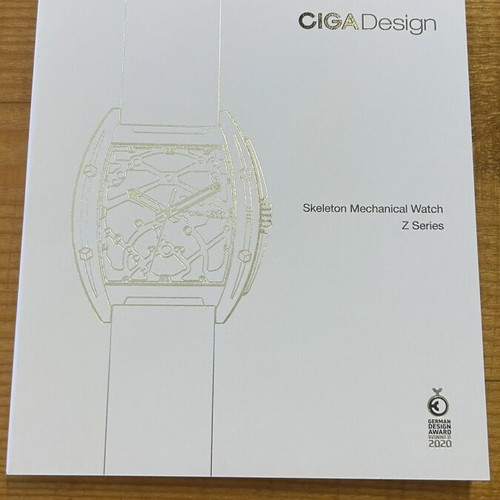 Ciga Design Skeleton Mechanical Watch Z Series Titanium new, black and silver