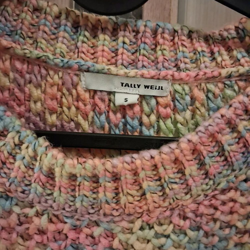 Tally Weijl knitted sweater used, colorful wool