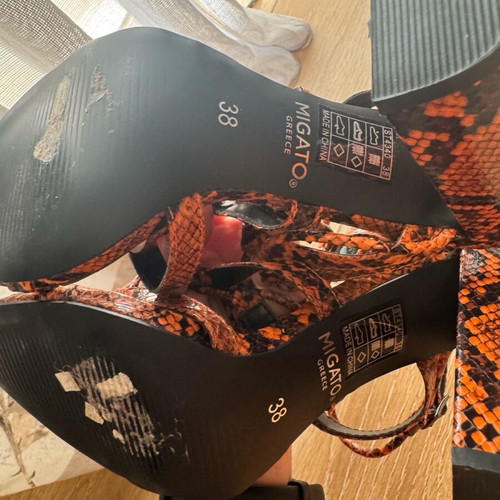 Migato summer sandals size 38 like new with animal print