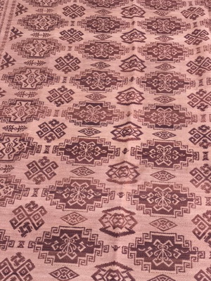 Handmade wool rug used 2.37 x 2.34 m