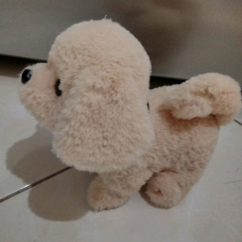 Plush dog with movement like new and free dog leash