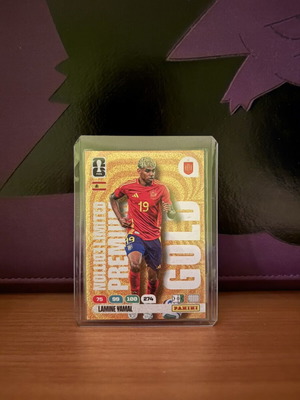 Panini Adrenalyn 2026 World Cup Lamine Yamal Limited Edition Premium Gold Card used