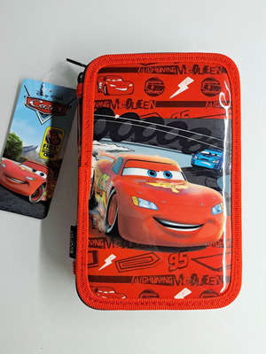 Disney-Pixar Cars pencil case new with colored pencils and markers