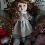 Vintage porcelain dolls used, pack of 3, 90s collection