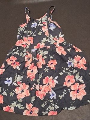 H&M Girls' Floral Midi Dress with Adjustable Straps like new, 140 cm