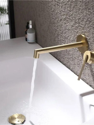 Brush Gold Built-in Bathroom Faucet new