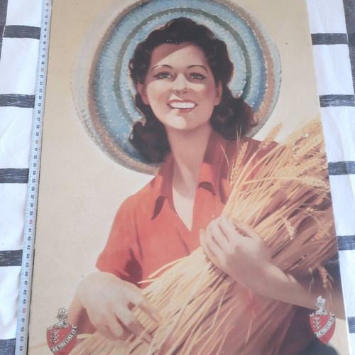 Vintage Joseph Rank Ltd metal enamel advertising sign like new