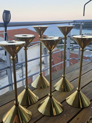 Bronze candlesticks, single or pack