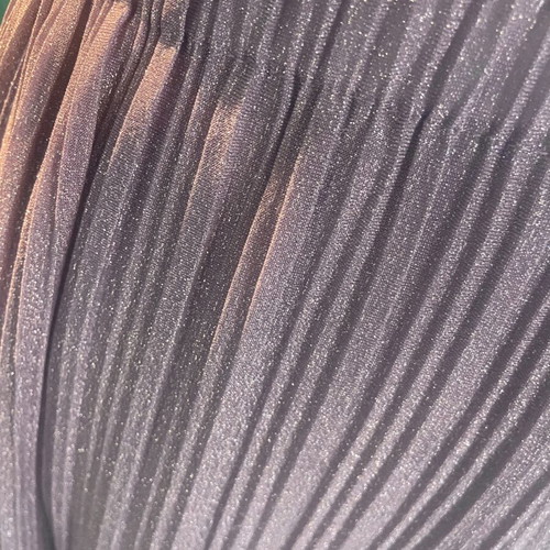 Lilac iridescent pleated palazzo pants