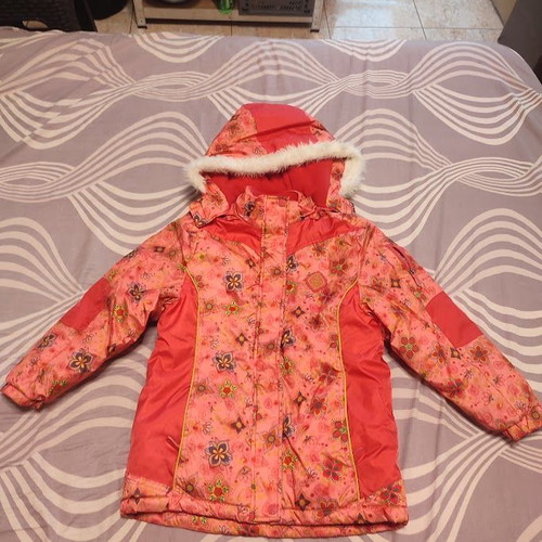 Orchestra girls' snow jacket, size 140 cm, multicolor