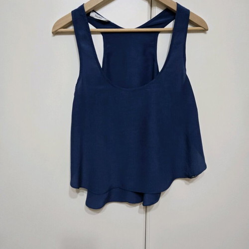 Toi&Moi top blue viscose like new, size small