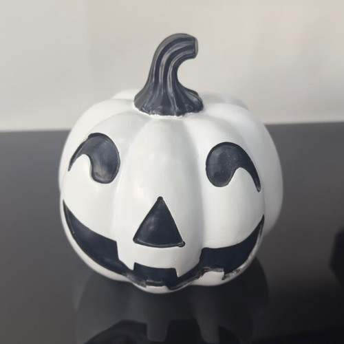 Decorative Halloween pumpkin black and white minimal style like new