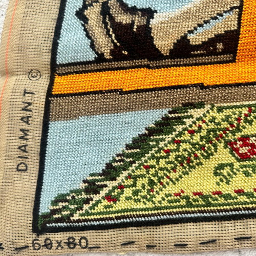 Diamant embroidery used 60x80 with woman at loom
