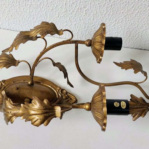 Brass wall light fixture antique style, new