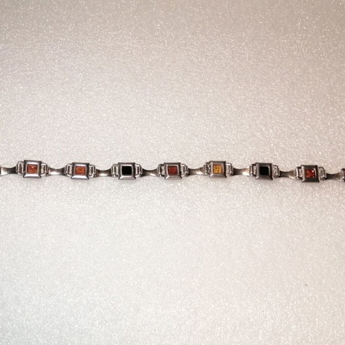 Silver 925 bracelet with amber, new