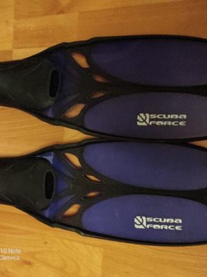 Scuba Force diving fins used, size EU 41-42, blue and black