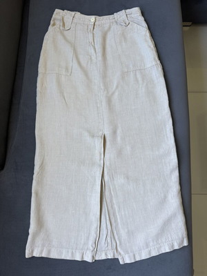 Linen maxi skirt beige used, Extreme for you, size L