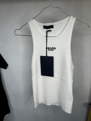 Prada white sleeveless top new
