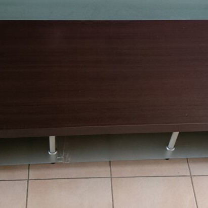 Index TV stand with two drawers, wood effect