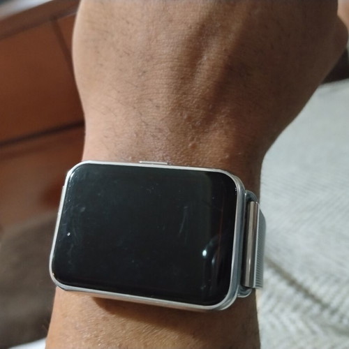 Huawei Watch Fit 2 silver smartwatch with metal strap