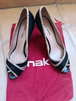 Costume National pumps used, black with cork lining, size 38