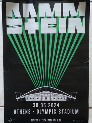 Rammstein poster from Athens live 30.05.2024 used