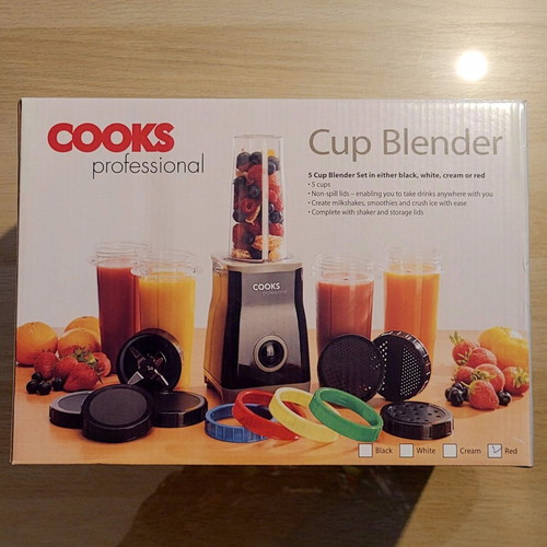 Cooks professional cup blender set, red