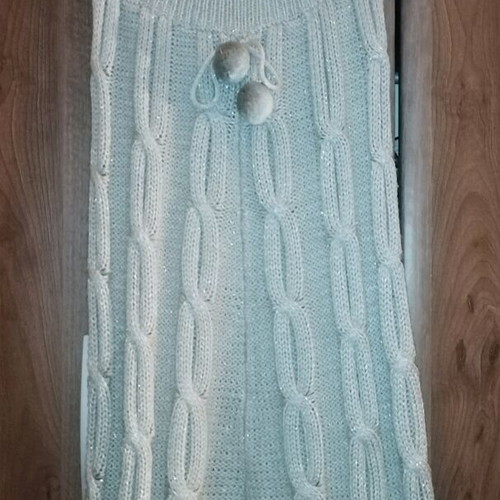 Sleeveless knitted dress like new, silver, Rodi