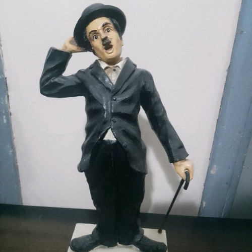 Charlie Chaplin vintage figure used, 35 cm miniature
