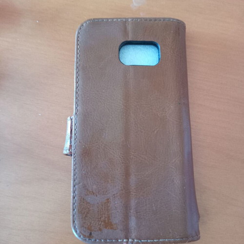 Labato leather phone case book type used 14.5x10 cm
