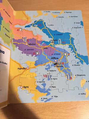 Travel in Greece educational puzzle book