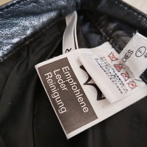 AIGNER leather pants used, black, size 38