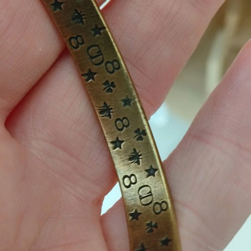 Christian Dior brass cuff bracelet like new, gold tone