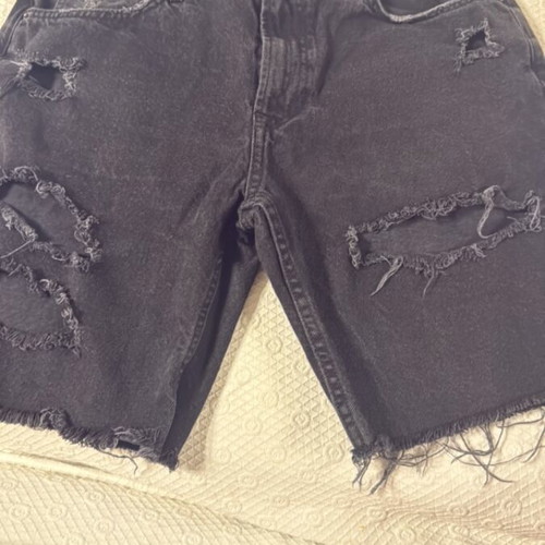 Bershka denim shorts black size M used