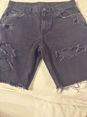 Bershka denim shorts black size M used