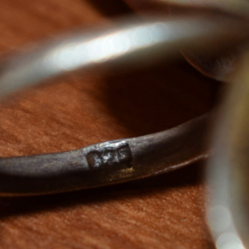Rare silver ring 925 used, 1900-1950