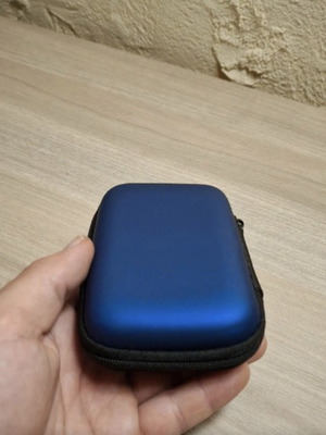 Θήκη ακουστικών και καλωδίων EVA Hard Case καινούργια, μπλε